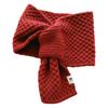 Korean version of versatile knitted wool small scarf women's autumn and winter neck protection lazy perforated plaid warm scarf Arctic velvet