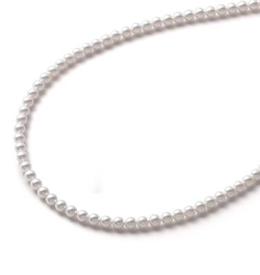 Baby Perlenkette Grand Premium Perlenkette 60cm 5mm Weiß x Gold [VOTRE COUTURE] Damen