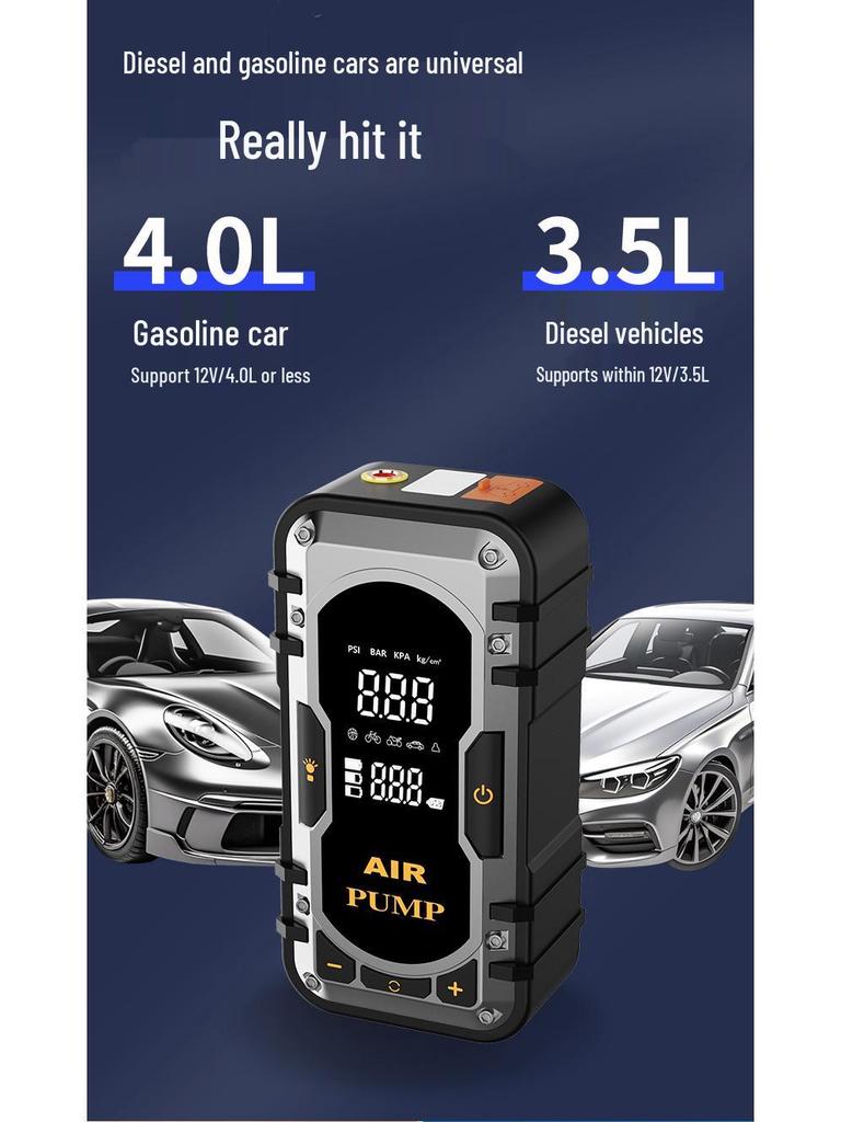 Tragbarer Multifunktions-Auto-Starthilfe mit Luftpumpe