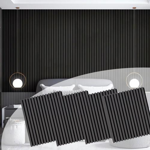 Soundproofing Panels, Wooden Wall Panels, Sound-Absorbing Boards, Wood Panels for Interior Decor, DIY Noise Reduction, Suitable for Living Rooms, Bedr