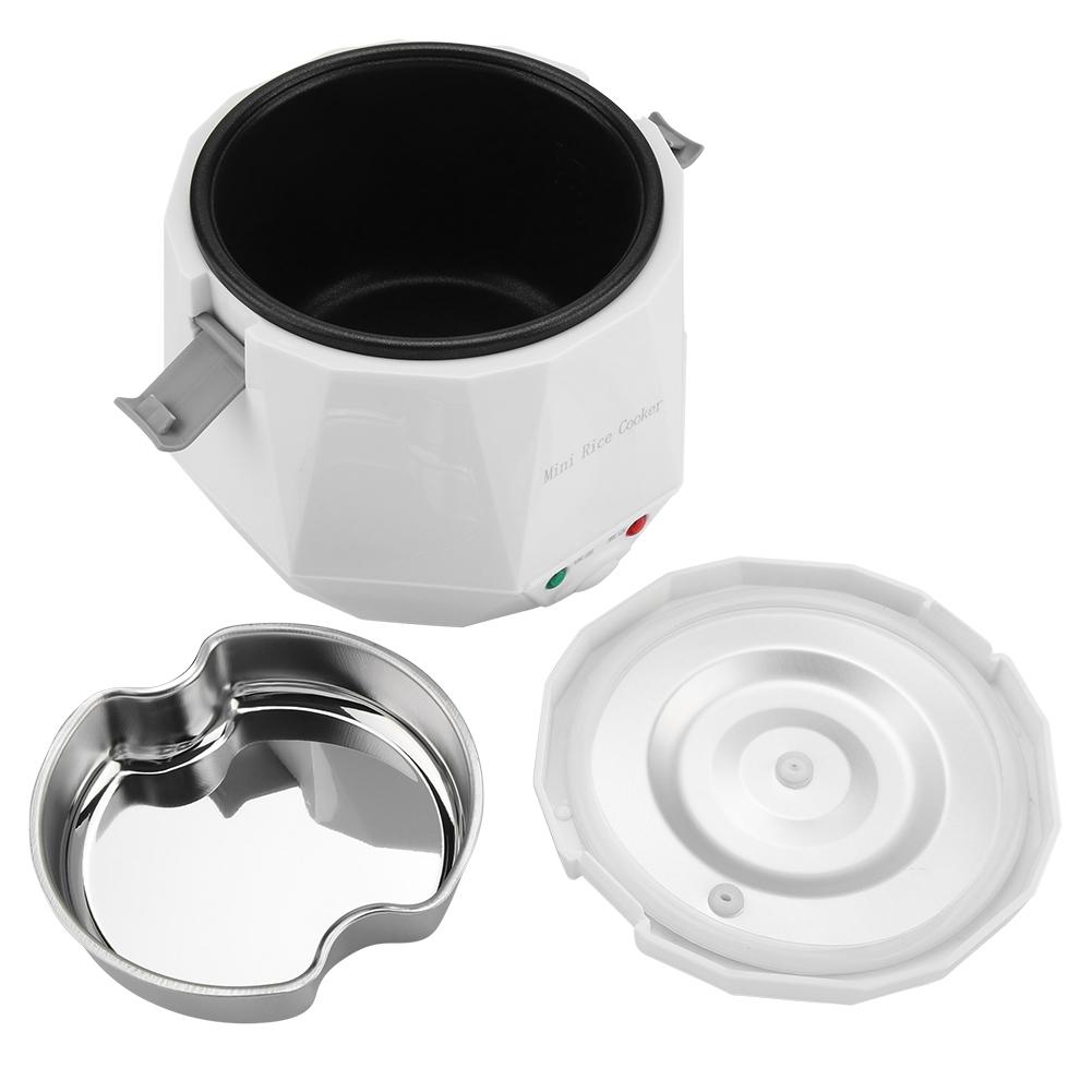12V 100W 1.3 L Electric Portable Multifunctional Rice Cooker Food Steamer for Car White