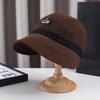 Autumn and Winter New Women's Outdoor Thermal Cap Fashionable Wide-brimmed Basin Hat Big Head Circumference Showing Face Small Equestrian Hat