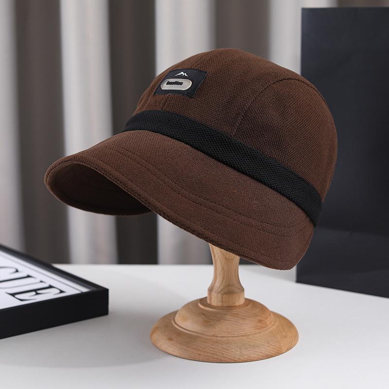 Autumn and Winter New Women's Outdoor Thermal Cap Fashionable Wide-brimmed Basin Hat Big Head Circumference Showing Face Small Equestrian Hat