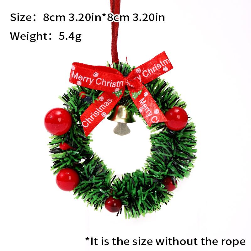 Pandantiv coroană de Crăciun Mini decorațiune festivă pentru atmosferă Aranjament scenă fereastră Agățat de perete acasă Agățat de ușă