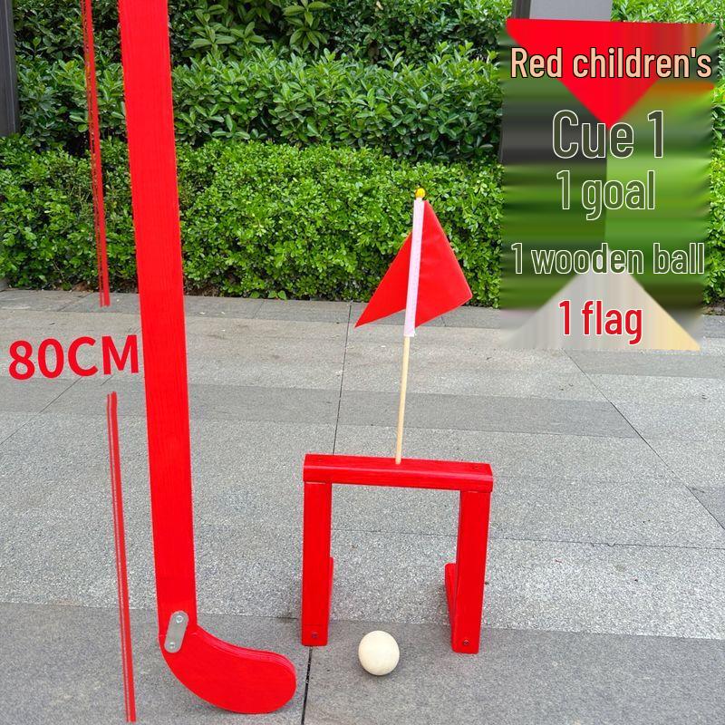 Traditional Wooden Chuiwan & Croquet Set Children s 80cm