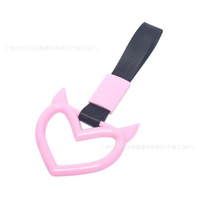 Nylon JDM Heart Devil Car Static Band Decorative Hanging Ring Rear Bumper Interior Hand Ring