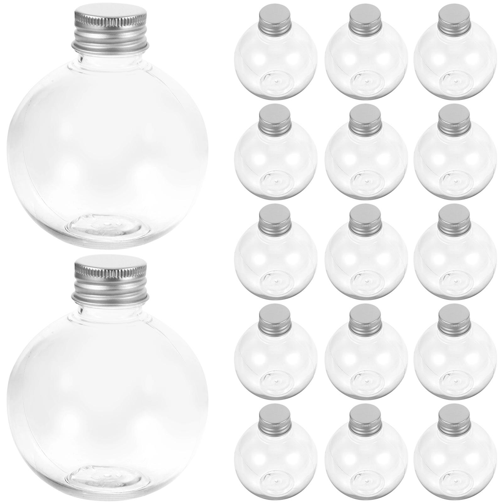 25pcs 150ml Empty Pet Clear Bottle Transparent Plastic Bottles Round Bulb Shape Bottle Water Bottle For Home Decoration