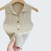 Casual Solid Color Sexy Commuting Sweet Button Lapel Vest For Women