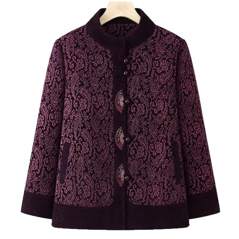Winter Velvet Jacket Medium Stand-up Collar Top Femininity Winter Clothing Thickened Warm