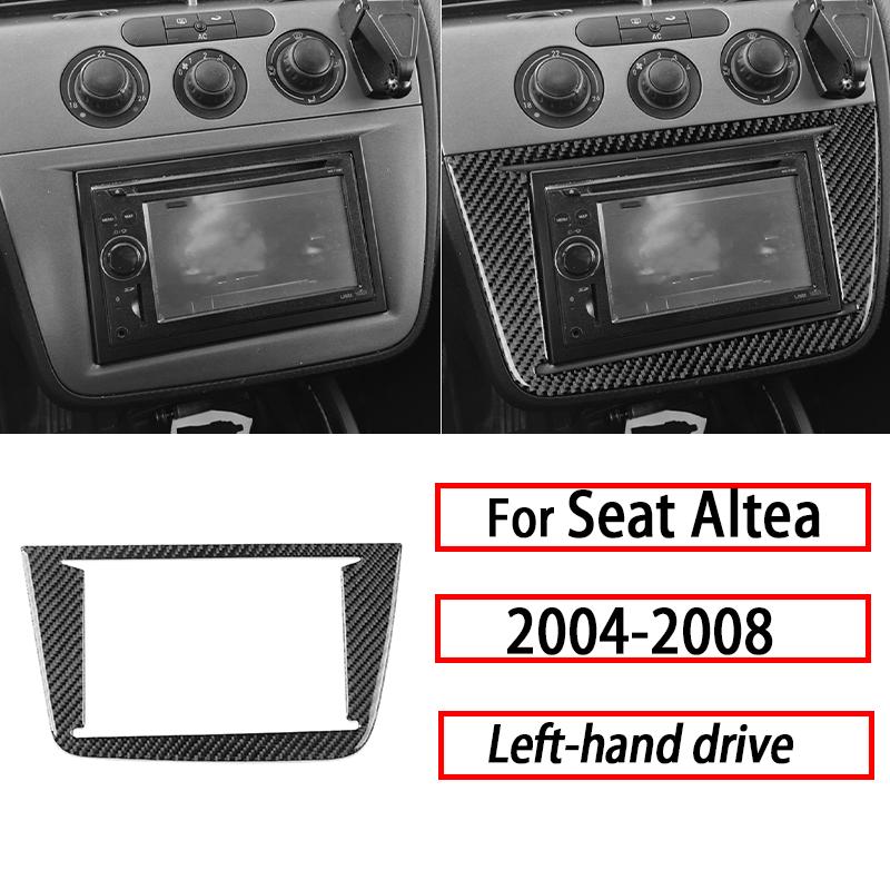 Pro Seat Altea 2004-2008 Díly do auta z uhlíkových vláken Středová konzola Větrací mřížky Panel CD Panel rychloměru Kliky dveří Dekorativní samolepky