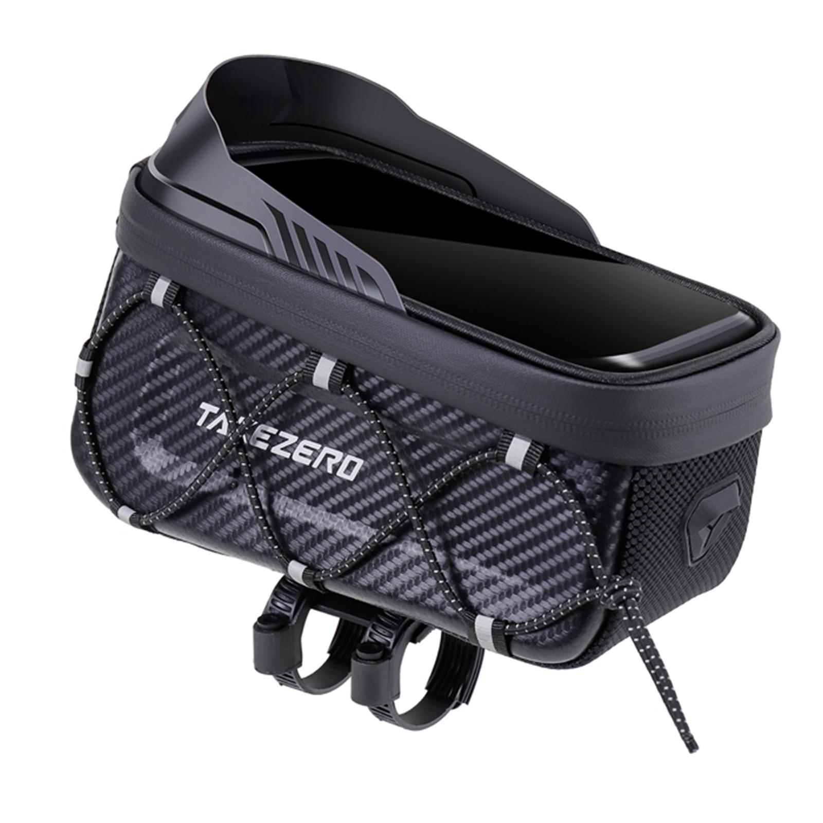Bike Front Frame Bag Waterproof Front Bicycle Pouch TPU Touchscreen Film Cycling Accessories Bicycle Pack for Outdoor Sporting белый