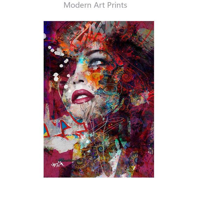 Colorful Woman Portrait Graffiti Art Posters Print Abstract Nordic Girl Canvas Paintings On The Wall Art Pictures for Home Decor
