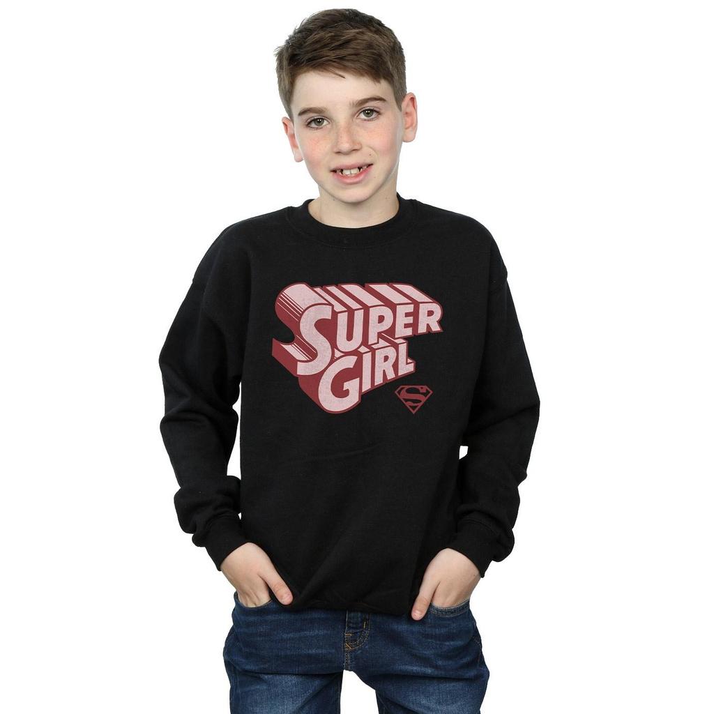 DC Comics Boys Supergirl Retro Logo Sweatshirt