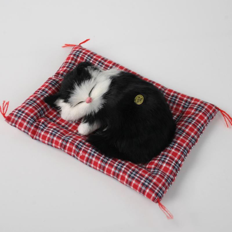 Car Decoration Doll Napping Cat Pad Imitation Cat Hair Elaborate Handmade Cute Cozy Home/Car