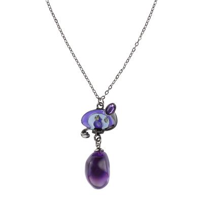 Center Original Necklace SHINKA NO ISHI Lampler Dark Stone Chandelure &