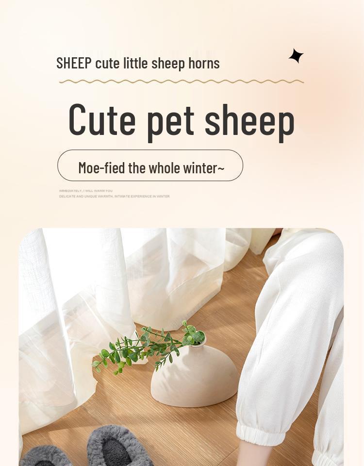 Søte tegneserie plysj tøfler for kvinner og menn - Sklisikre, bomull, varme for høst og vinter