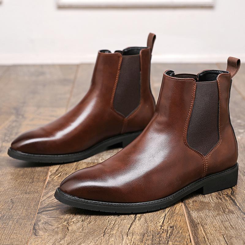 22 Осень-Зима Новые высокие кожаные ботинки-носки кожаные ботильоны большого размера Челси 38