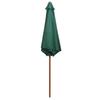 270 X 270 Cm Wooden Mast Sun Umbrella Green