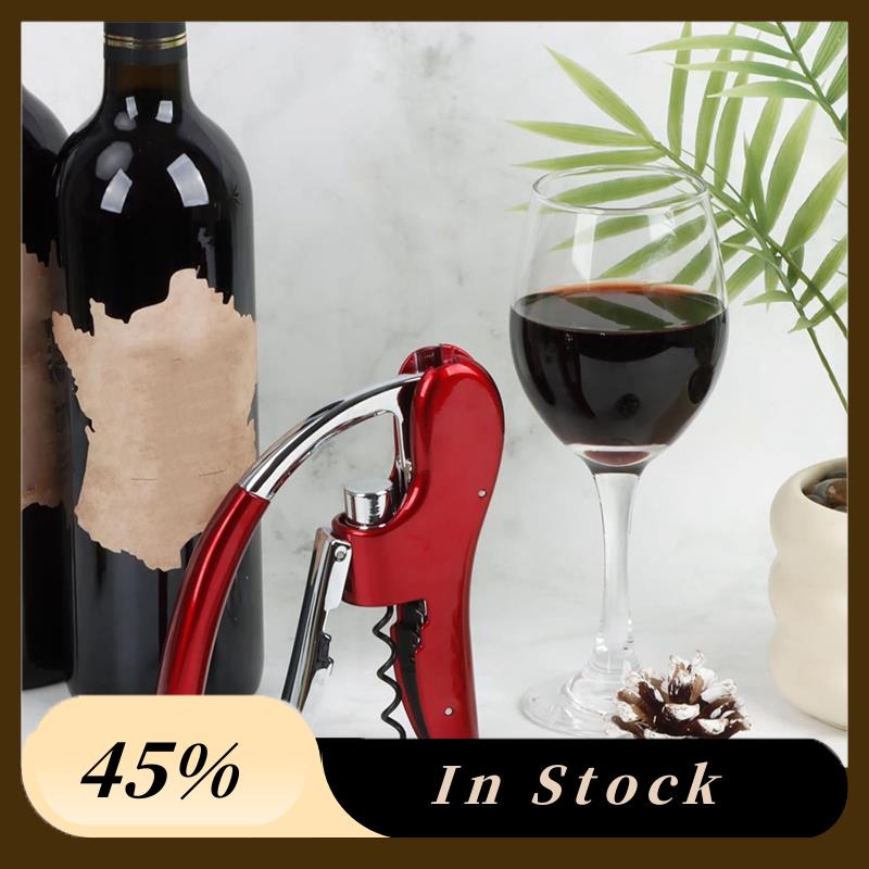 A60Z Top Stainless Steel Wine Bottle Opener, Vertical Lever Corkscrew With Built In Foil Cutter Design, Manual Corkscrew красный