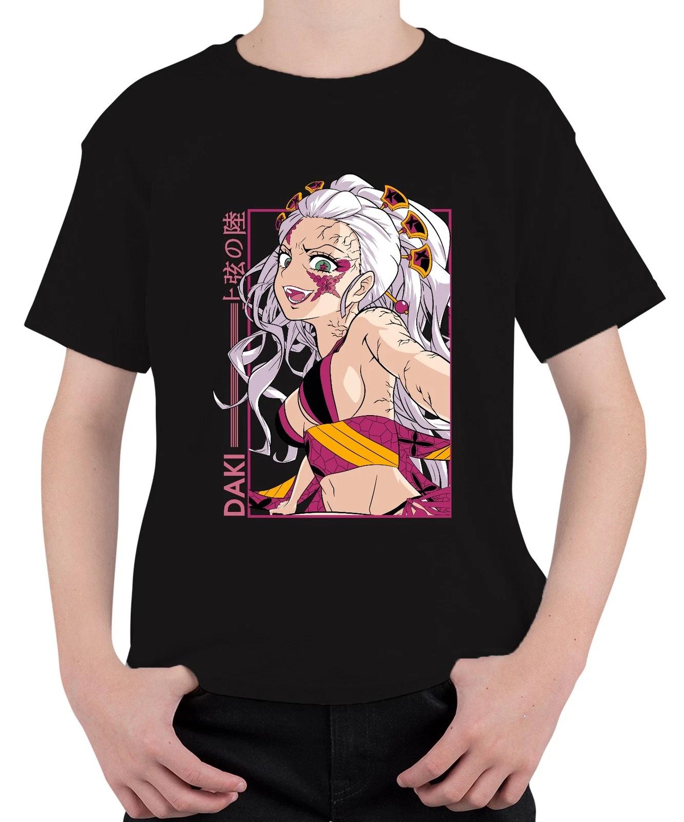 Daki Dämonen Anime weißes Haar Blumenmaske düster Geschenk Japan Y2K Streetwear XXL