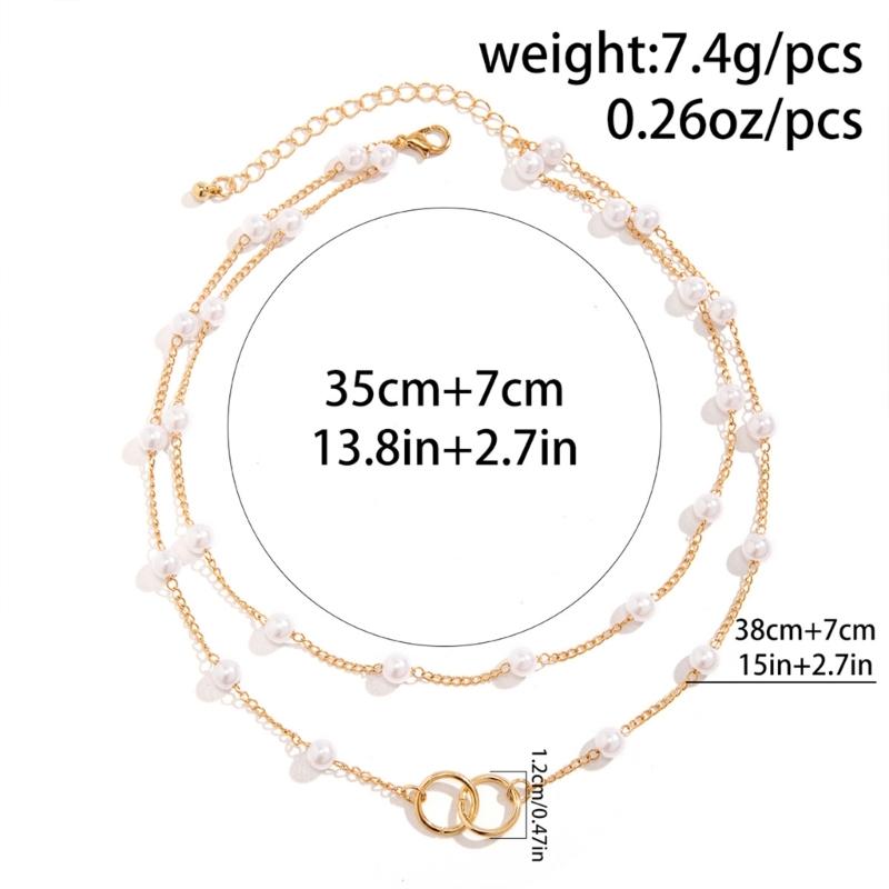 Chic Multi Layer Necklace Featuring High Quality Metal Sequins And Imitation Pearls Ideal For Trendy Occasions