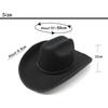 Men Women Western Style Wide Brim Cowboy Hat