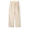 Mom's Summer Ice Silk Wide-Leg Pants - Loose, Casual, Nine-Point for Middle-Aged & Elderly Women
