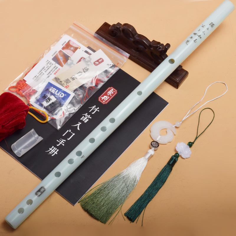 Professional Grade Drop-Resistant Imitation Jade Flute, Crack-Resistant, Adult & Student Performance, F Key