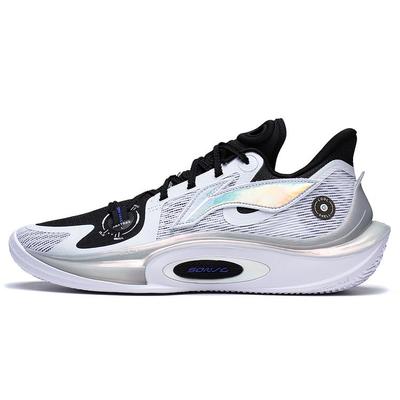 Li Ning SONIC 11 Stars Textile, Synthetic Leather Abrasion Resistant Breathable Low Top Basketball Shoes Men's ABAT021-1