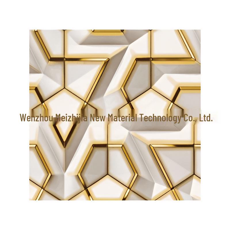 High-End Geometric 3D Wallpaper: Self-Adhesive, Waterproof, Moisture-Proof for E-sports or Home Decor
