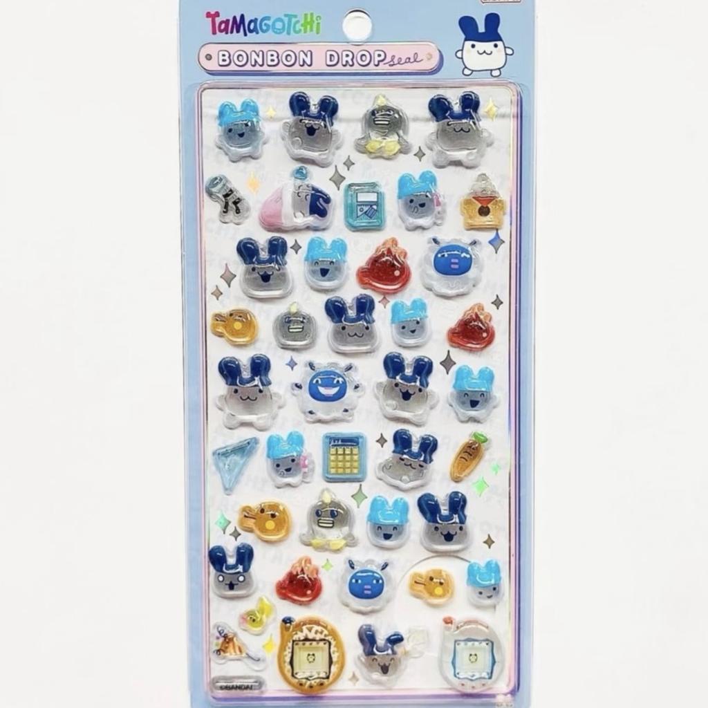 Anime Tamagotchi 3D Stickers Transparent Jelly Crystal DIY Decorative Mametchi Mimitchi Sticker Cute Desktop Phone Case Toy