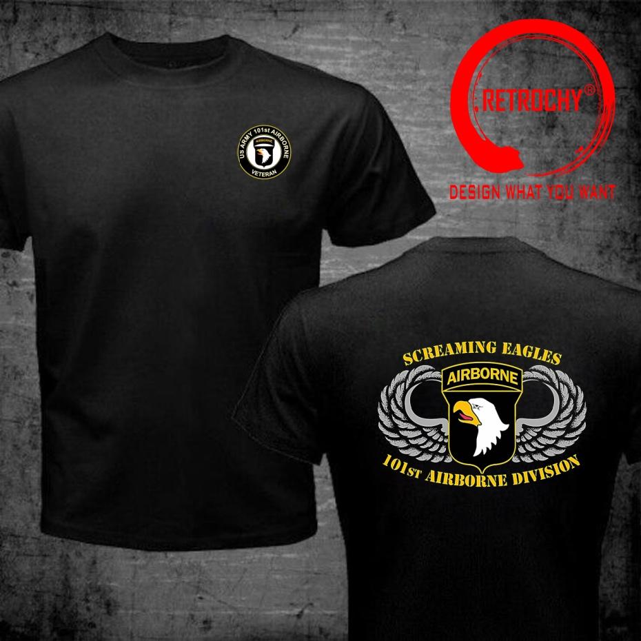 Design Divertente Us Army 101st Airborne Aquila Maglietta Unisex Moda Trendy Abbigliamento Casual Top alla Moda T-shirt Maglietta da Tempo Libero Unisex