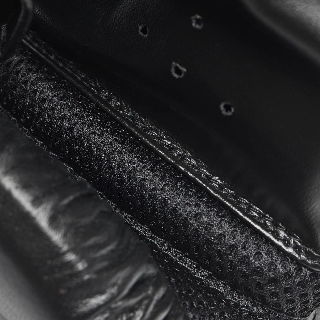 LEONE 1947 Kampfsport-Boxhandschuhe aus echtem Leder, Unisex, Sandsackhandschuhe, Schlaghandschuhe, Sandsacktraining, Klettverschluss, Größe S, GS091 [SHOCK], Schwarz