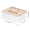 Multifunktionaler Desktop-Papieraufbewahrungshalter Taschentuchbox-Etui mit Deckel für Zuhause Büro(Drei-Fächer-Taschentuchbox )
