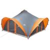 Tipi Tent Gray and Orange 18 Person Polyester and Steel