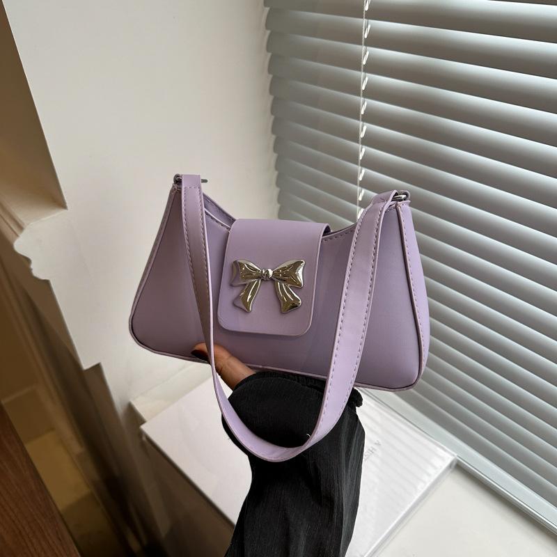 Korean Version Versatile Bag Women's 2025 Spring New Trend Foreign Fashion Shoulder Bag Bow Ins Underarm Bag