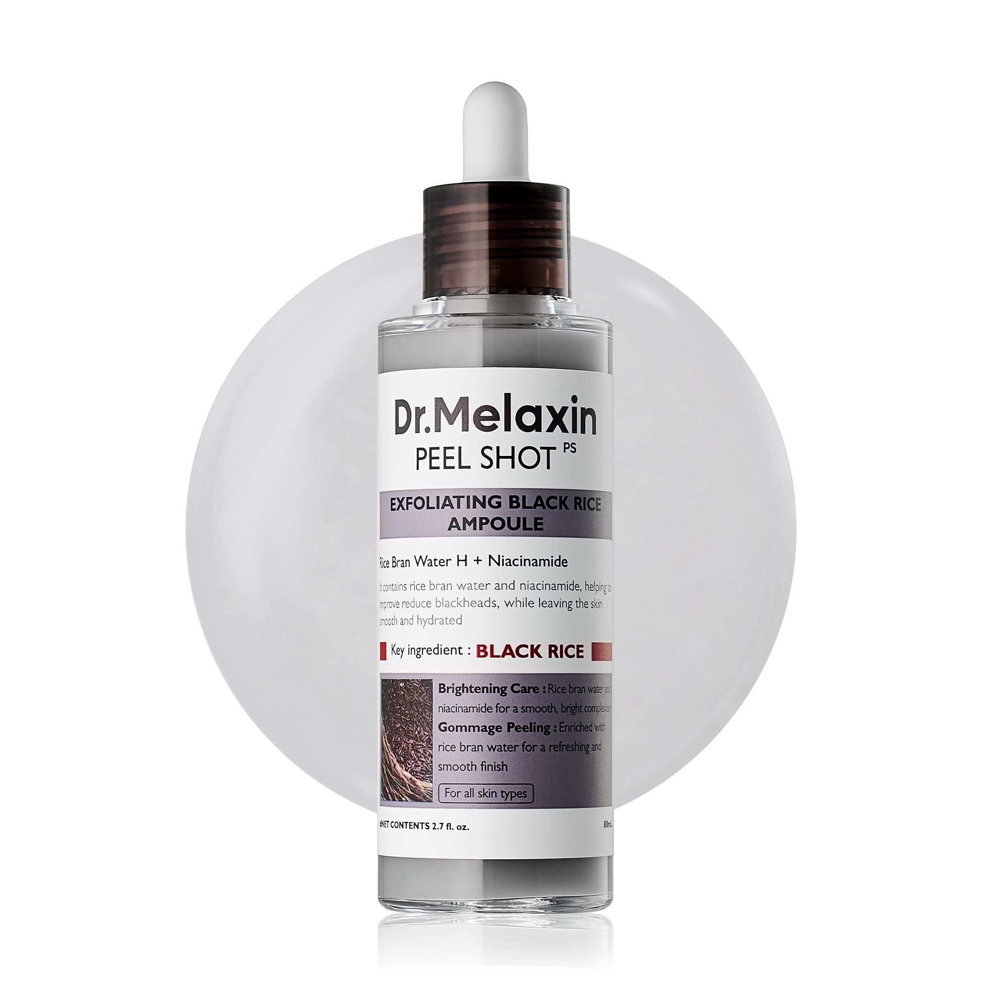 Dr.Melaxin Peel Shot Exfoliating Rice Ampoule 80ml (1 out of 2 options) Black Rice Ampoule 80ml