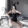 New Sexy Underwear Sexy Bunny Double-layer Hidden Button Open Crotch Onesie Cute Suit