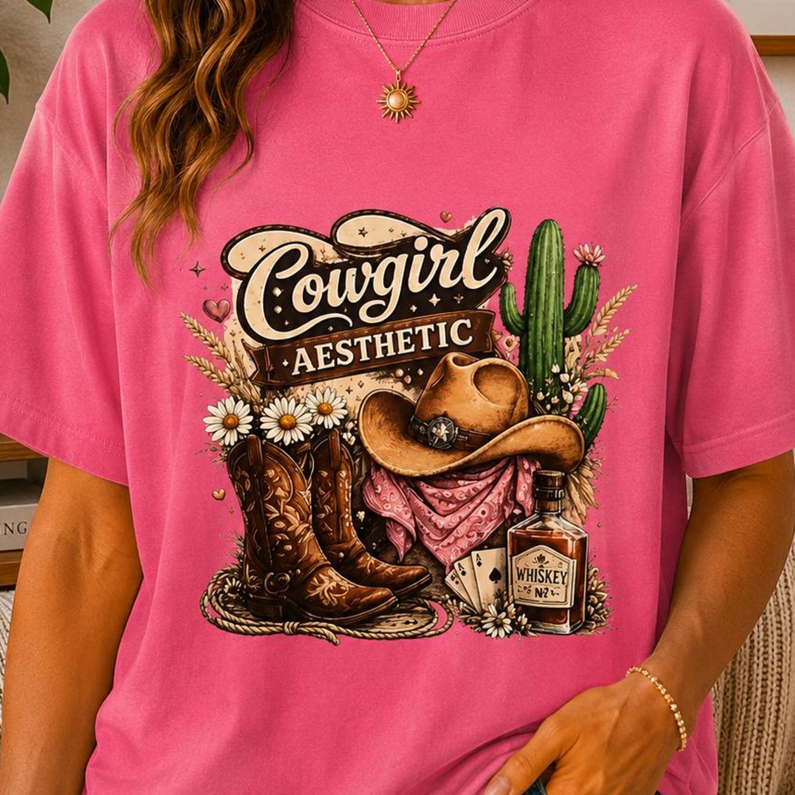 Cowgirl Aesthetic Shirt, Western Cowgirl Tee, Country Girl Shirt, Cowboy Boots Graphic Tee, Rodeo Western Shirt, Southern Girl Gift 4XL
