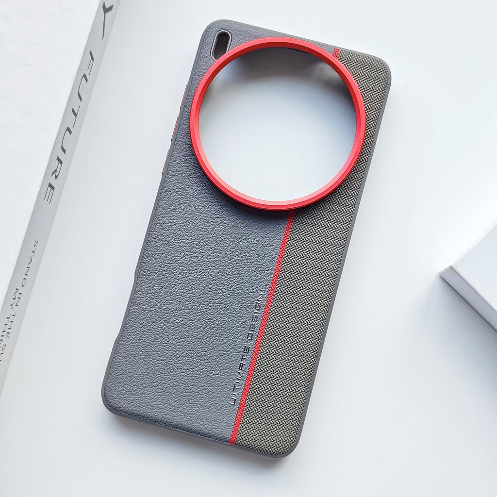 For VIVO X200 Ultra X200 Pro Mini Case Fashion PU Leather Metal Lens Frame Protective Back Cover Case For VIVO X200S Phone Shell