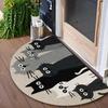 VIKAMA Cute Kitten Animal Print Doormat Pet Theme Non Slip Front Entrance Mat Indoor Family Home Floor Rug