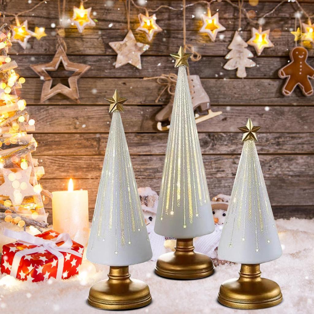 Christmas Decorations 3Pcs Christmas Tree Table Centerpieces Table Top Home Decor Party Decorations for Bedroom Living