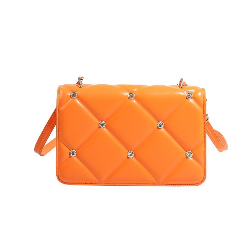 Trendy French Style Grid Small Shoulder Bag 2023 Autumn Winter New Square Bag