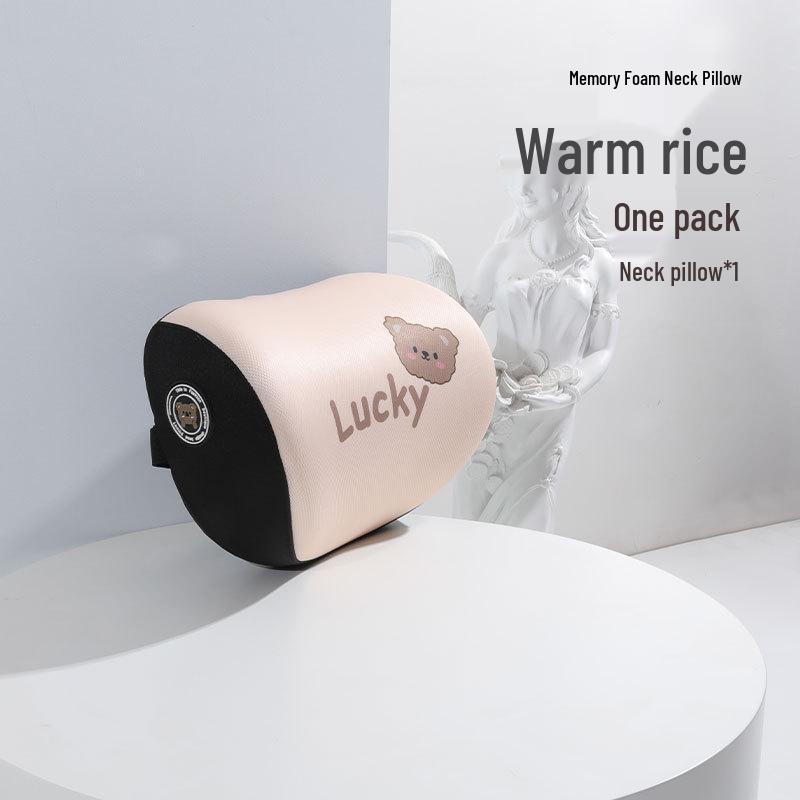 Kreslený medvěd paměťová pěna bederní polštář do auta - Celosezónní pohodlný polštář