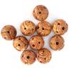 10Pcs Peach Wood Beads Carving for   Bracelet Necklace Crafts Pendants Accessories