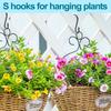 24 Pack S Hooks, 3.5 Inch Heavy Duty S Hooks for Hanging Plant, Large Closet Rod Hooks for Jeans Bags, Black Metal S Shaped Hook for Plant Basket,