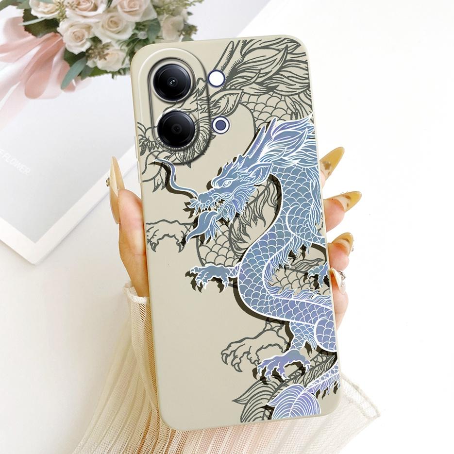 For Vivo Y05 4G Case New Luxury Bow Love Heart Painted Cover Soft TPU Phone Case For Vivo Y11d Y 05 VivoY05 VivoY11d Fundas Bags