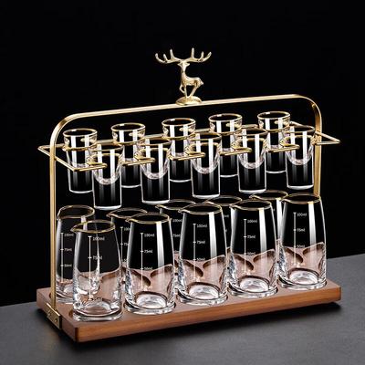 Handun Gold Rim Baijiu Decanter & Cup Set