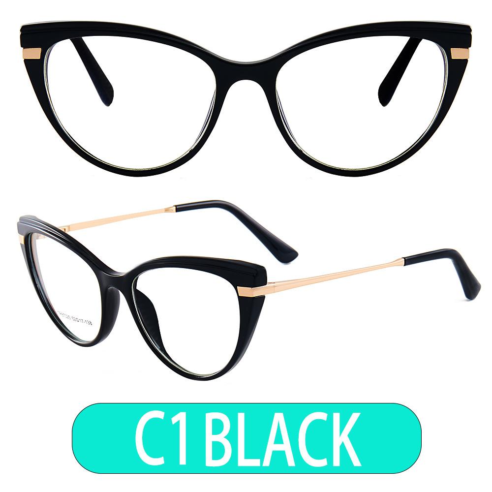 87025 Tr90 Glasses Frame Myopia Glasses Frame Cat Eye Glasses Anti-Blue Light Glasses Frame Computer Glasses