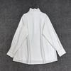 Longmei Women's High Neck Long Sleeve Top - Early Spring 2026 VKC Style, Simple Commute, Half-Open Collar Shirt